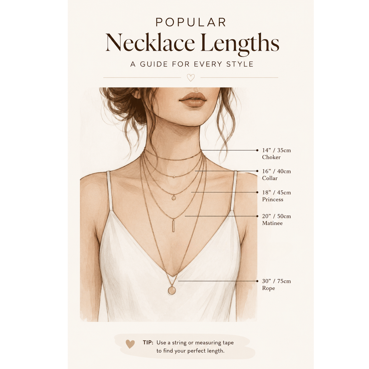 Necklaces Lengths Guide