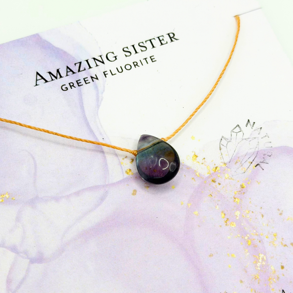 Green Fluorite Pendant Necklace for an Amazing Sister