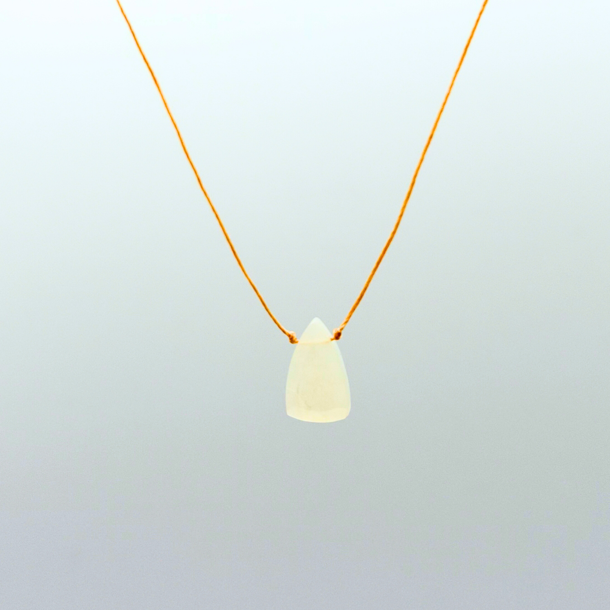 Balance Shield Pendant Necklace Handmade Natural Moonstone Necklace