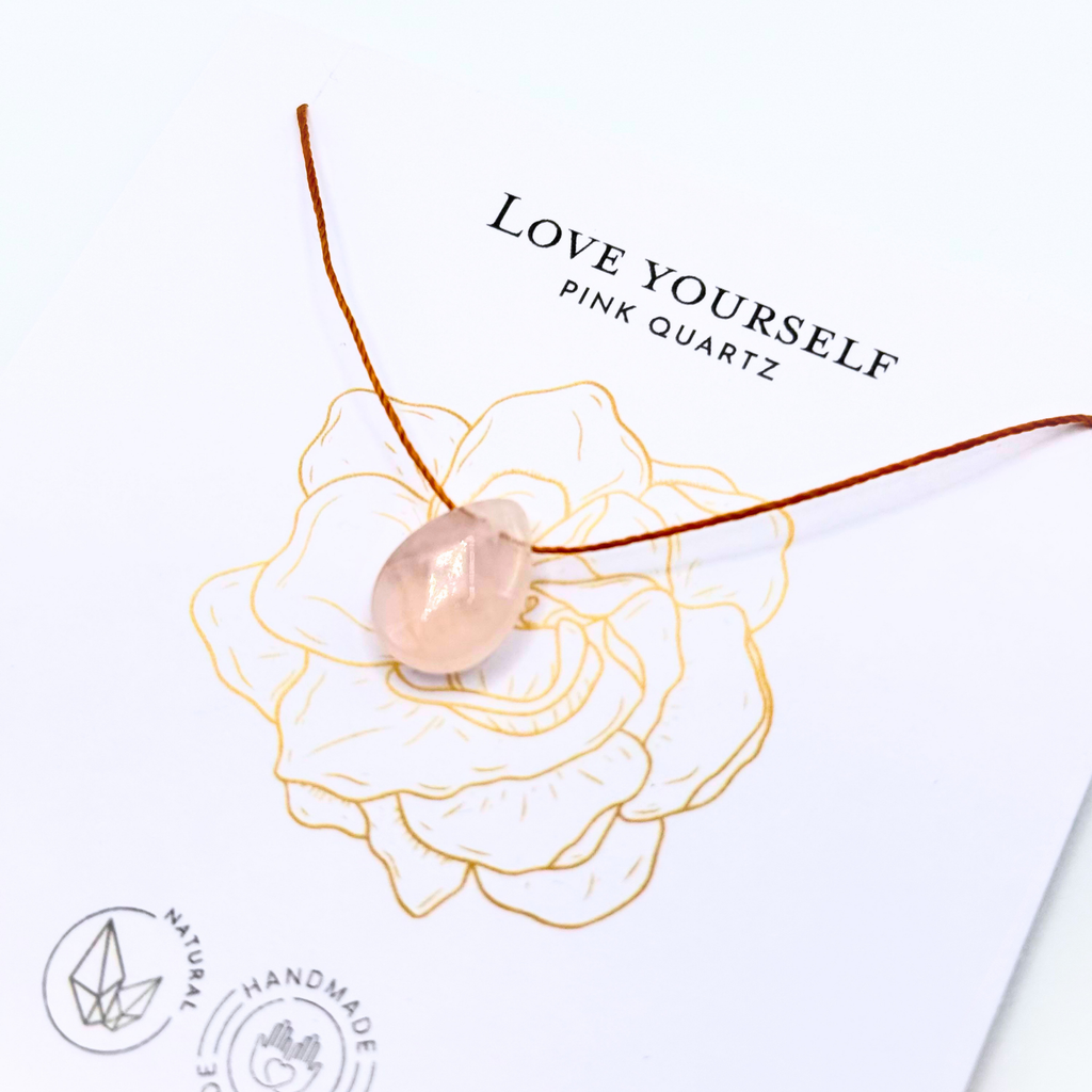 Love Yourself Pink Quartz Necklace