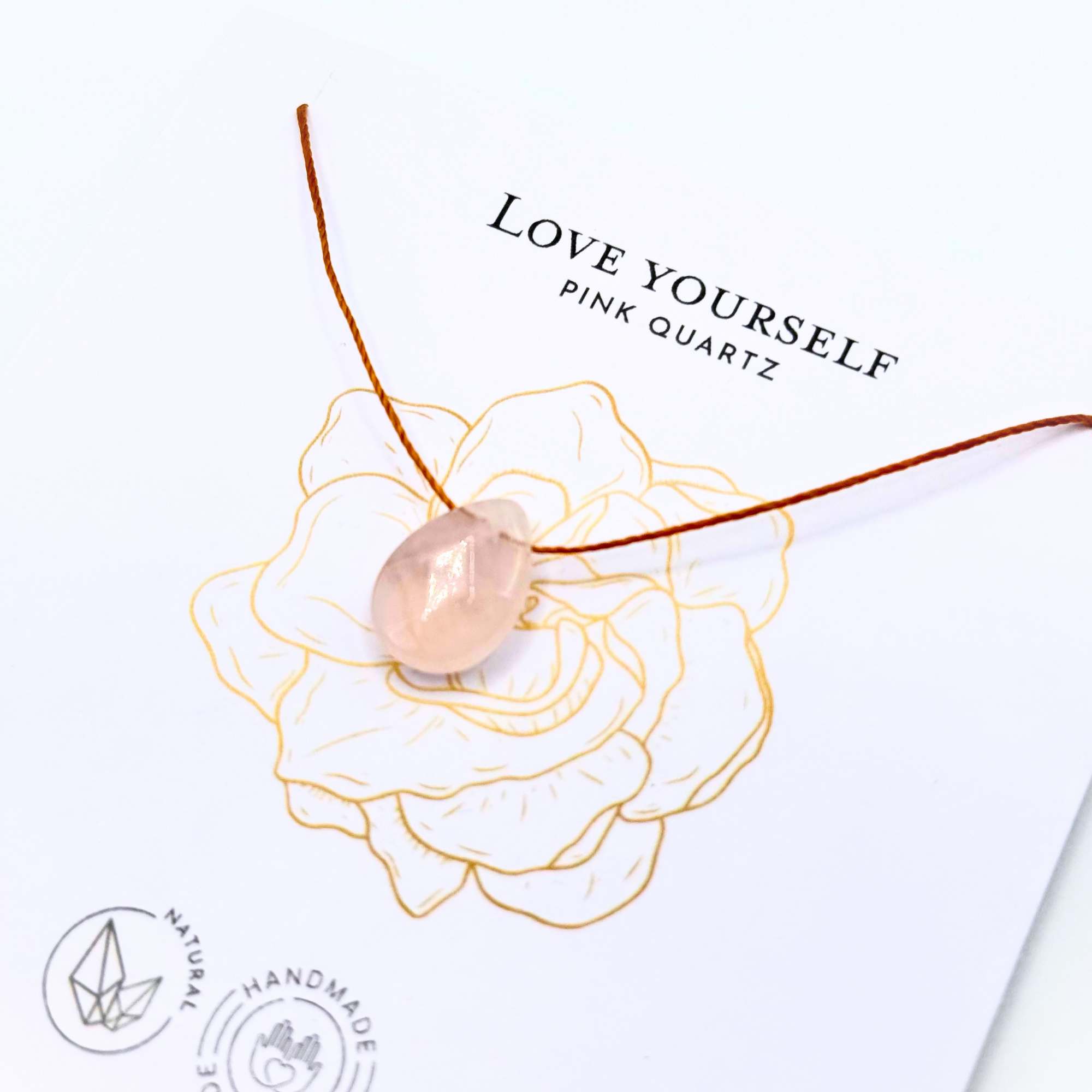 Love Yourself Pink Quartz Necklace