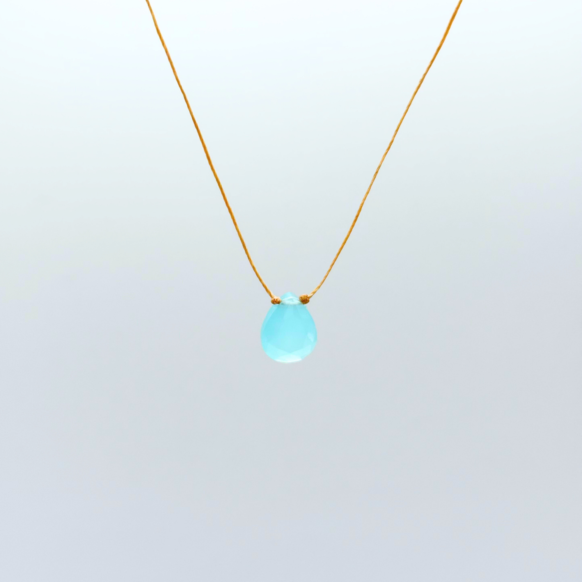 Blue Chalcedony Pendant Necklace - Peaceful Mind