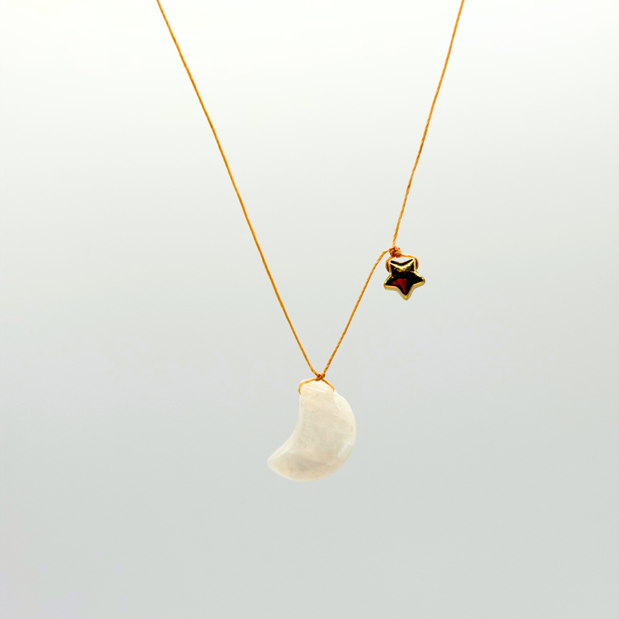 Moon Stone and Star Pendant Necklace – Love you to the Moon