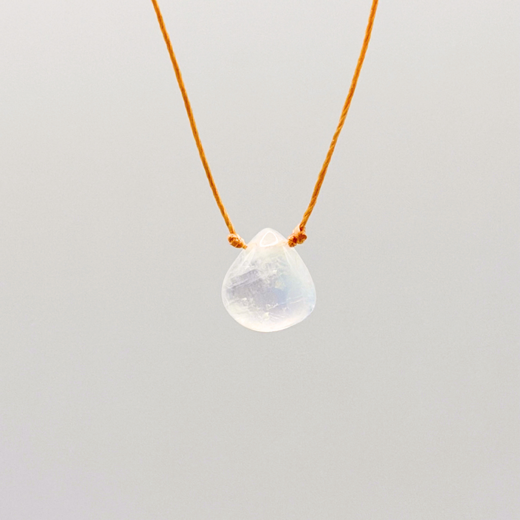 Natural Moonstone Pendant Necklace – Fresh Start