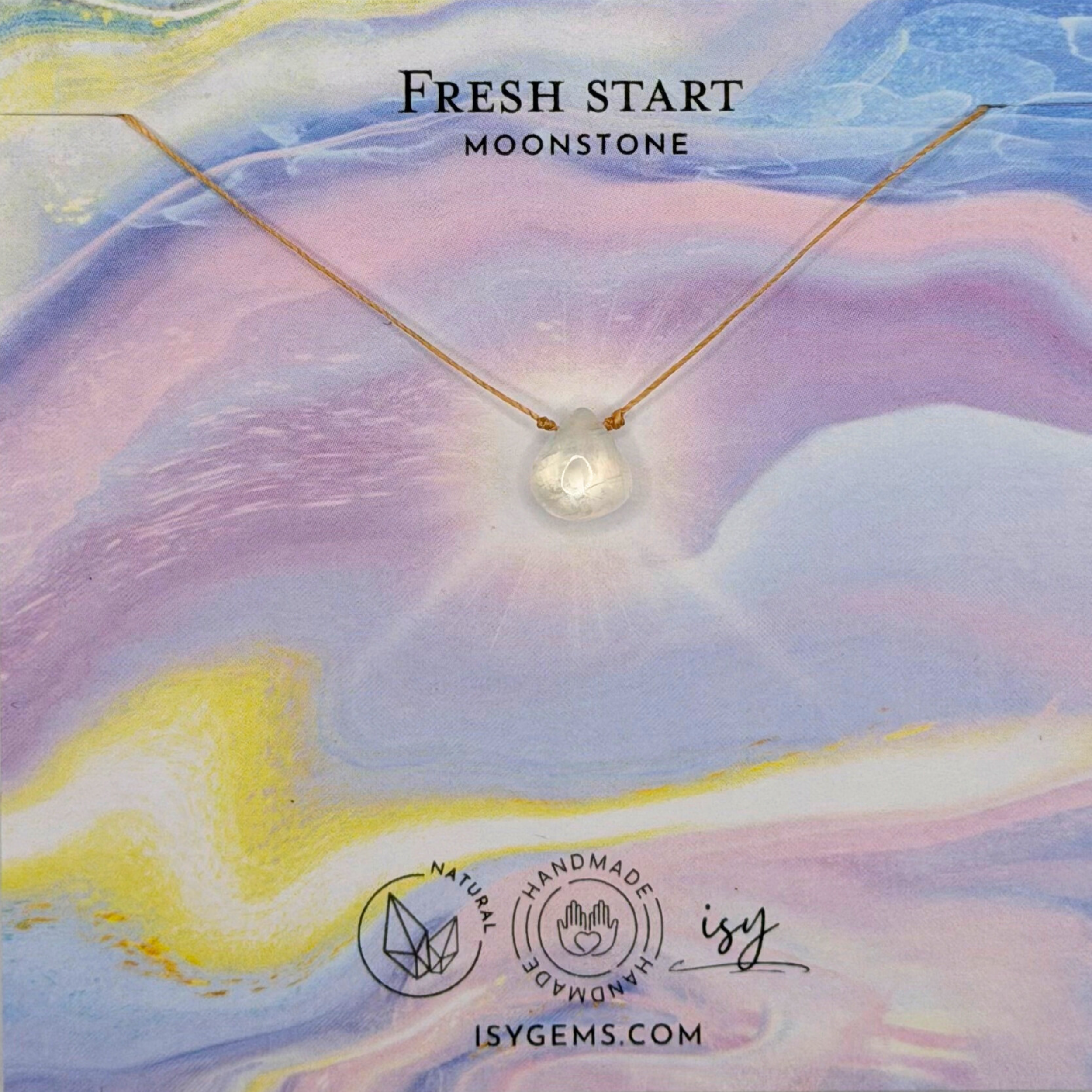 Natural Moonstone Pendant Necklace – Fresh Start