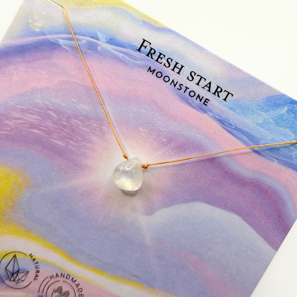 Natural Moonstone Pendant Necklace – Fresh Start