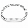 Personalised Engraved Bar Cuff Bracelet – Stainless Steel or 18K Gold Coated