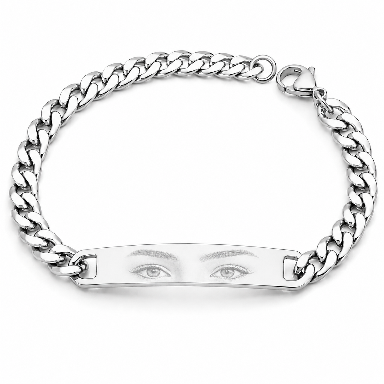 Personalised Engraved Bar Cuff Bracelet – Stainless Steel or 18K Gold Coated