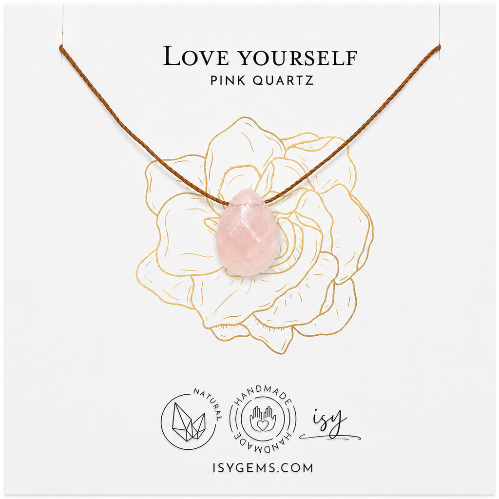 Love Yourself Pink Quartz Necklace