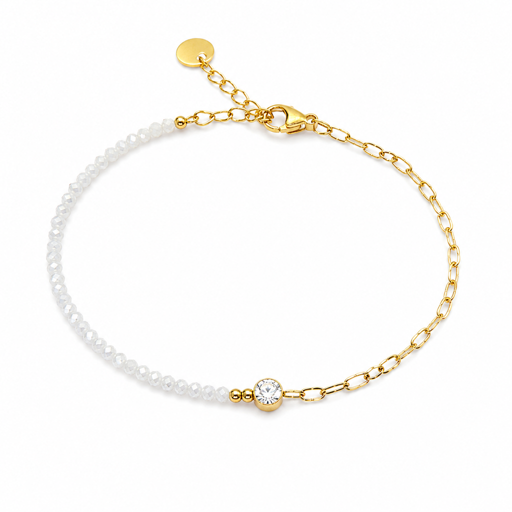 Natural Crystal Bracelet Collection 18K Gold Plated Handmade Gemstone Bracelet