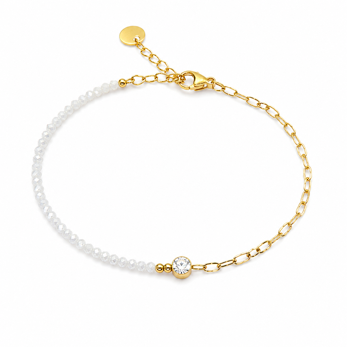 Natural Crystal Bracelet Collection 18K Gold Plated Handmade Gemstone Bracelet