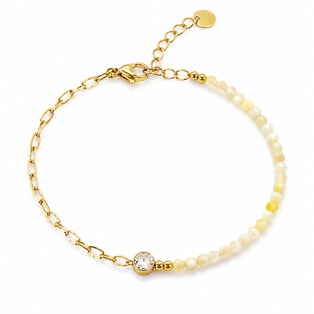 Natural Crystal Bracelet Collection 18K Gold Plated Handmade Gemstone Bracelet
