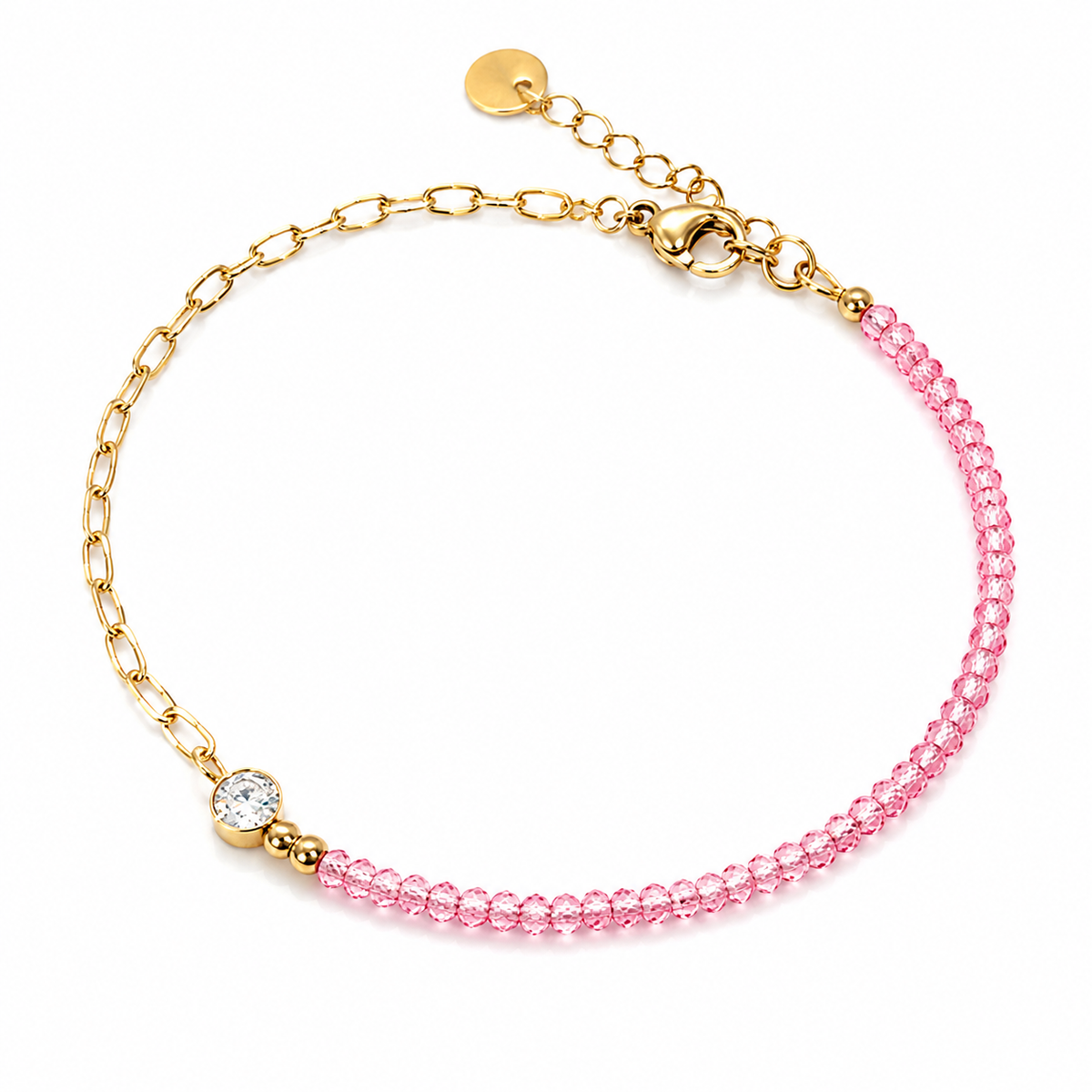 Natural Crystal Bracelet Collection 18K Gold Plated Handmade Gemstone Bracelet