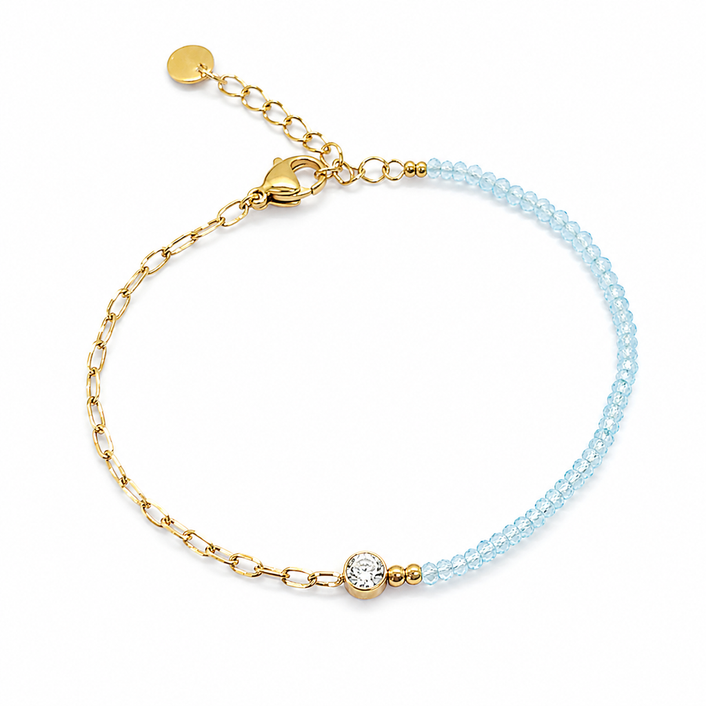 Natural Crystal Bracelet Collection 18K Gold Plated Handmade Gemstone Bracelet