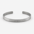 Personalised Silver Adjustable Stainless Steel Engraved Cuff Bracelet for Men