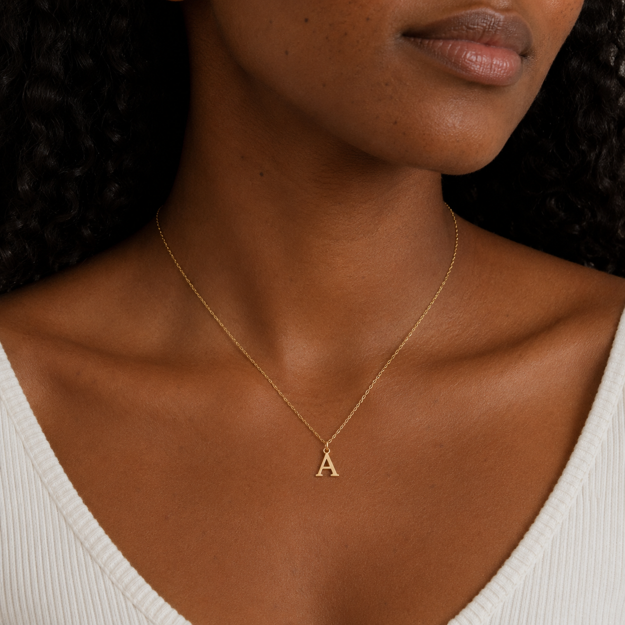 18K Gold Plated Alphabet Letter Initial Pendant