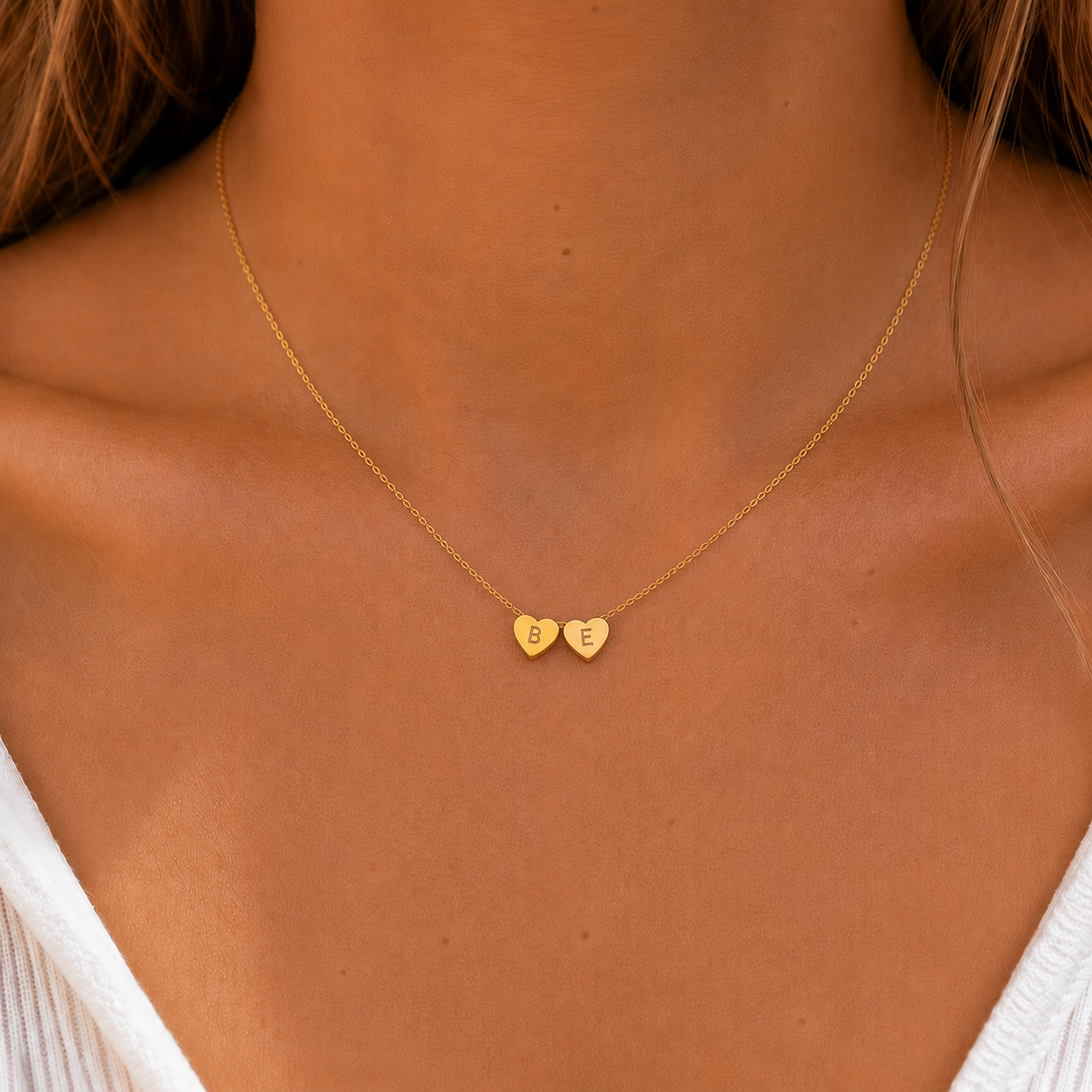 18K Gold Plated Alphabet Heart Pendant Personalised Initial