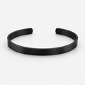 Personalised Black Adjustable Stainless Steel Engraved Cuff Bracelet for Men