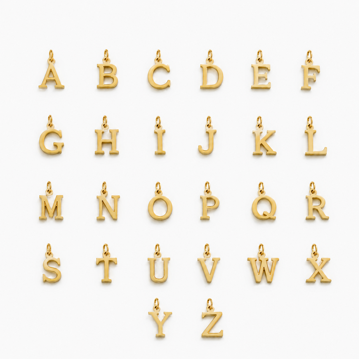 18K Gold Plated Alphabet Letter Initial Pendant