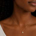 18K Gold Plated Zirconia Alphabet Letter Initial Pendant