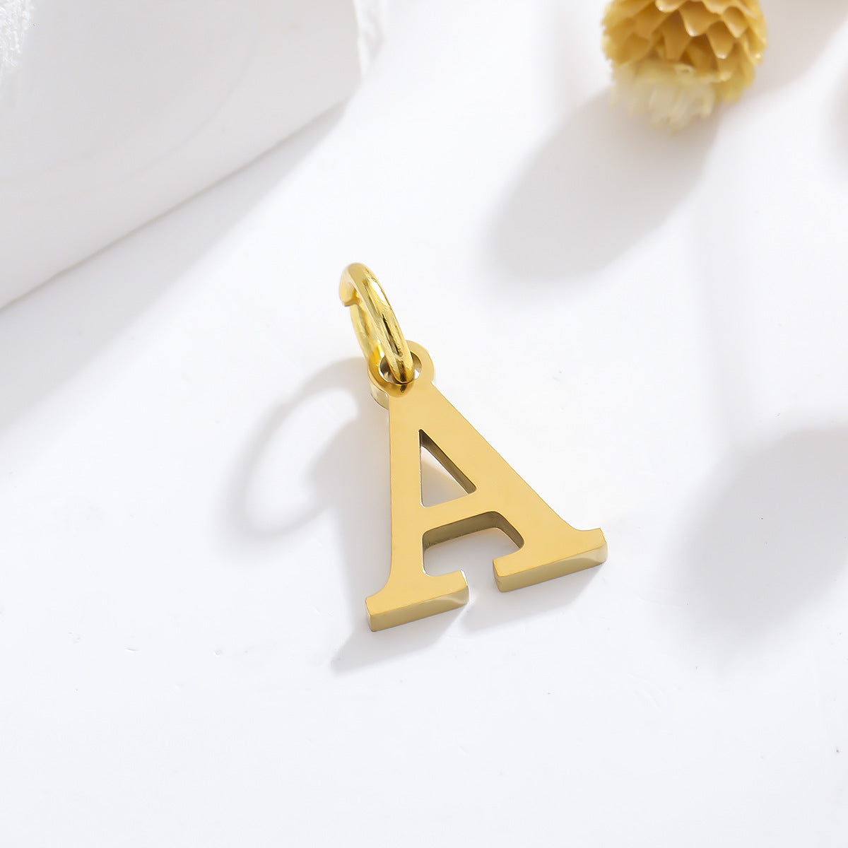 18K Gold Plated Alphabet Letter Initial Pendant