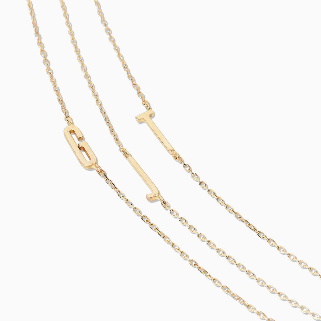 Personalised Initial Necklace – 18K Gold Plated Letter Necklace for Women Minimalist Alphabet Necklace Custom Name Jewellery Gift for Her