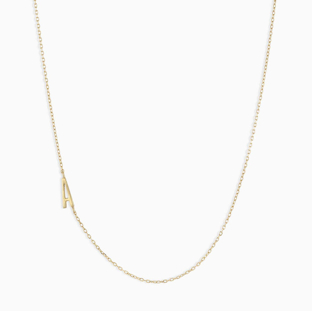 Personalised Initial Necklace – 18K Gold Plated Letter Necklace for Women Minimalist Alphabet Necklace Custom Name Jewellery Gift for Her