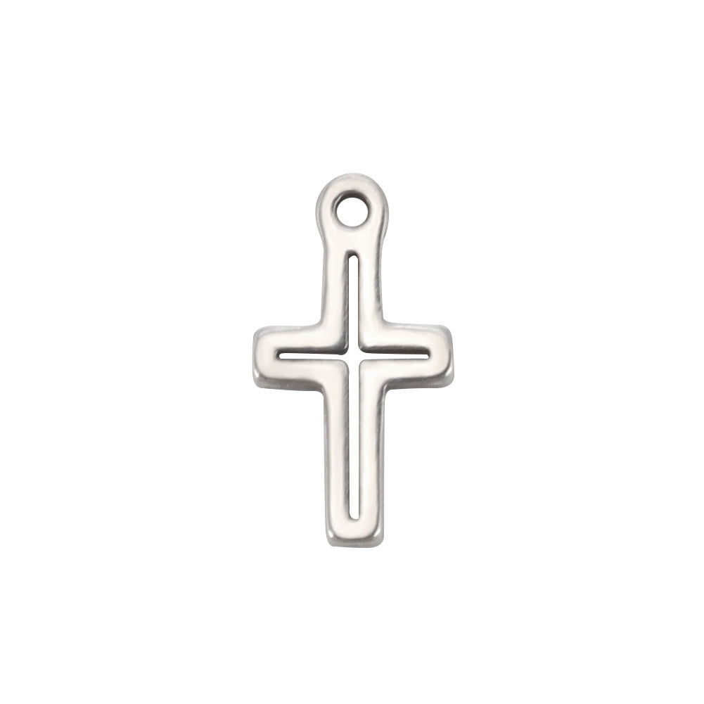 Dainty Cross Necklace, Stainless Steel or 18K Gold Plated