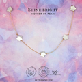 Minimal Star Bead Pendant Necklace in Mother of Pearl-Shine Bright