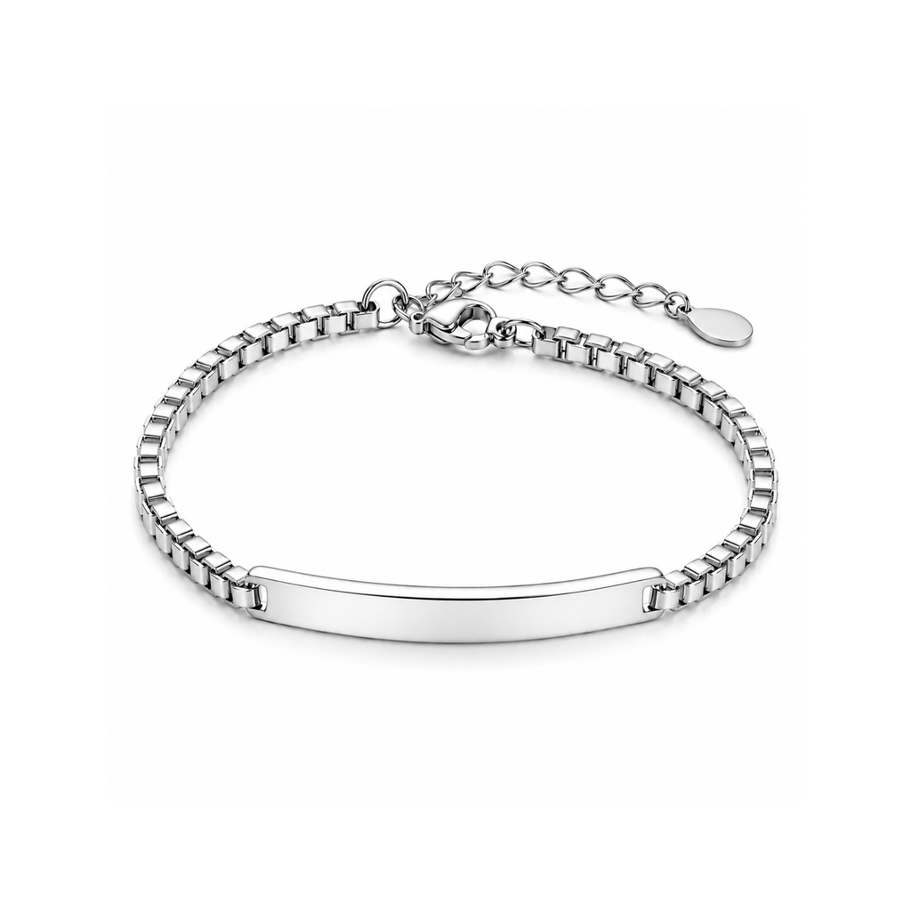 Personalised Couple Bracelet Set Matching Engraved Bracelets for Him & Her Stainless Steel Gift