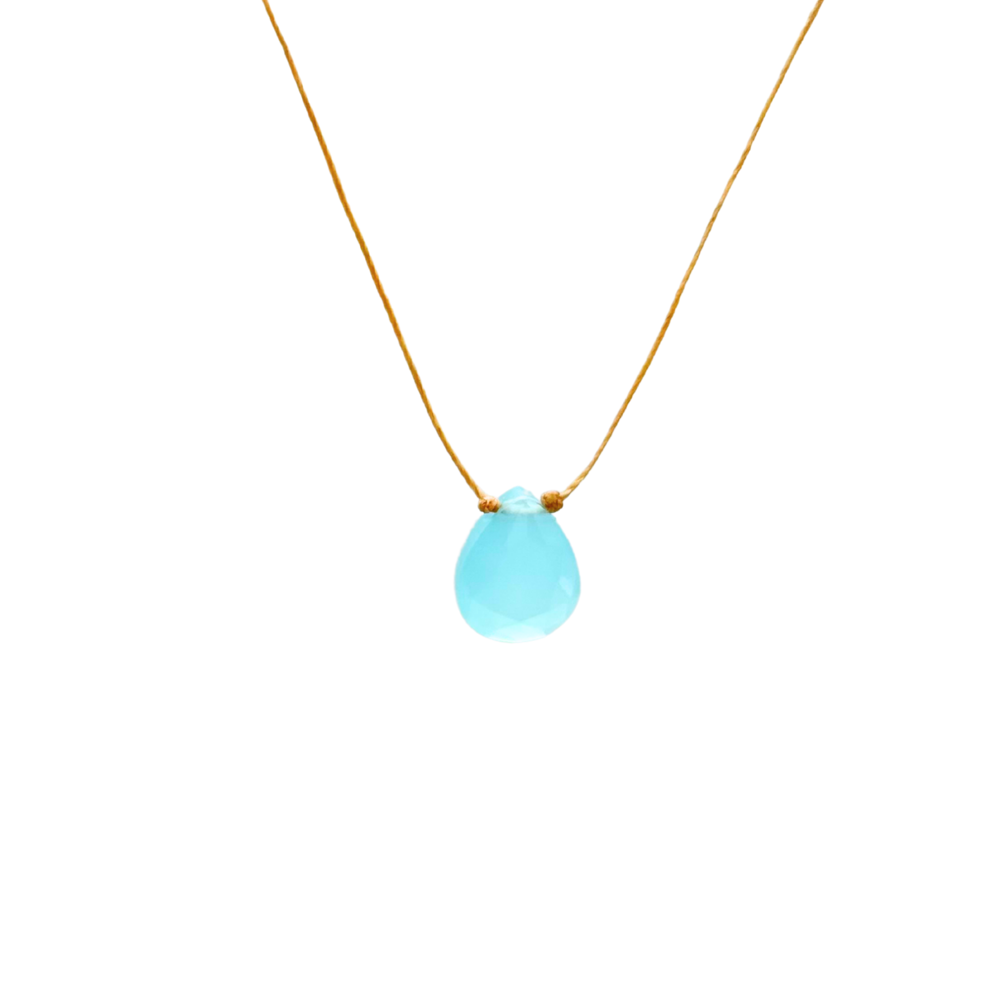 Blue Chalcedony Pendant Necklace - Peaceful Mind