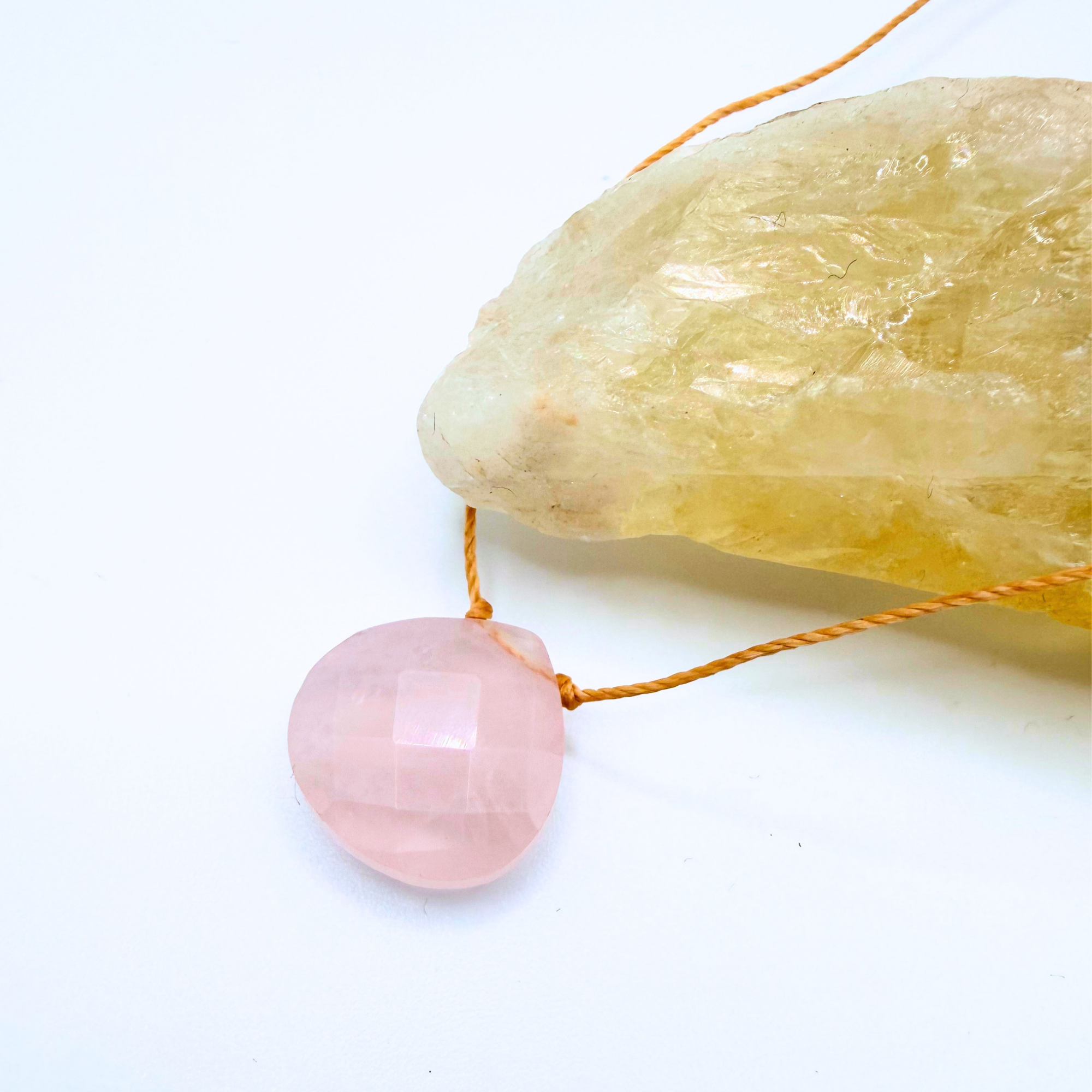 Love Yourself Pink Quartz Necklace XL