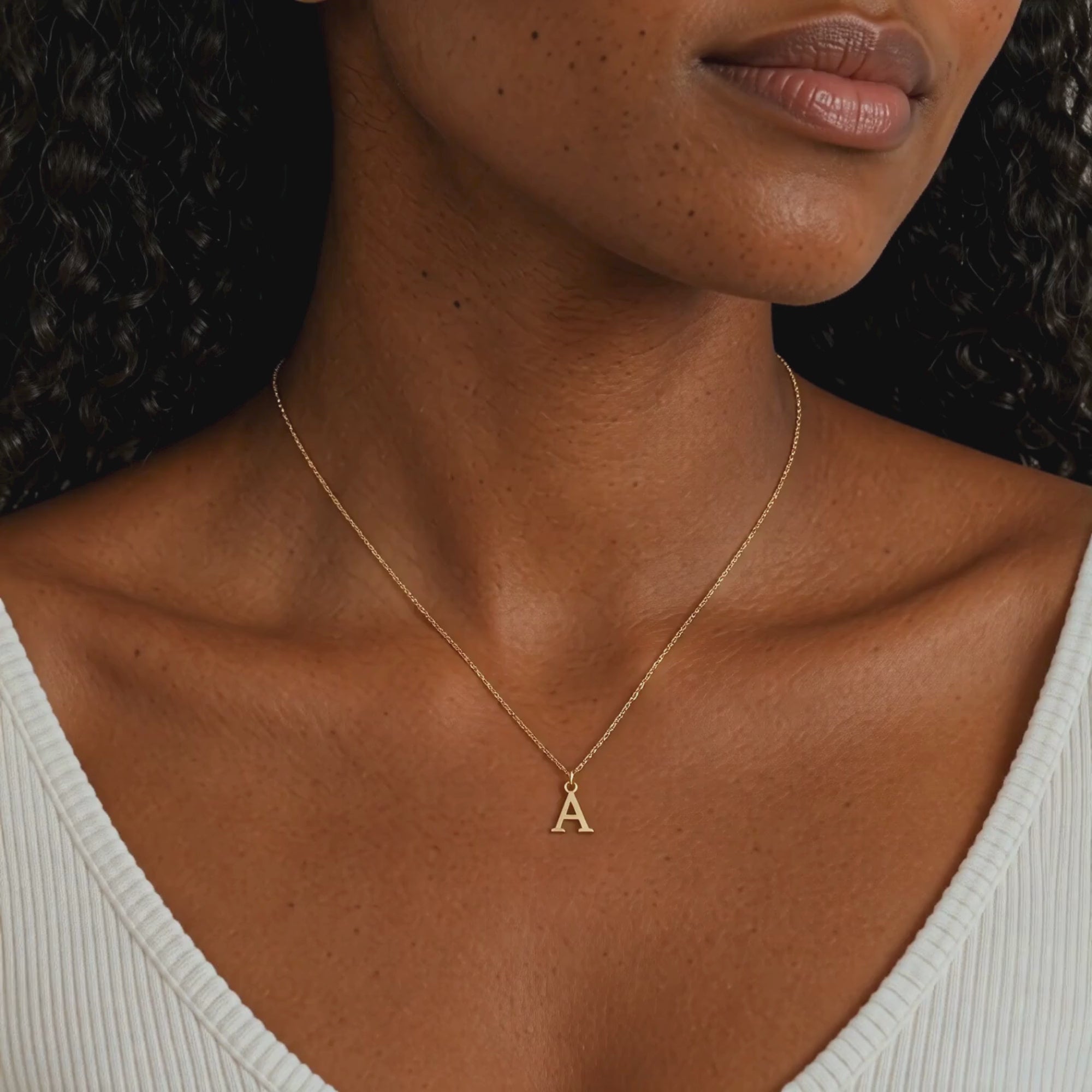 18K Gold Plated Alphabet Letter Initial Pendant